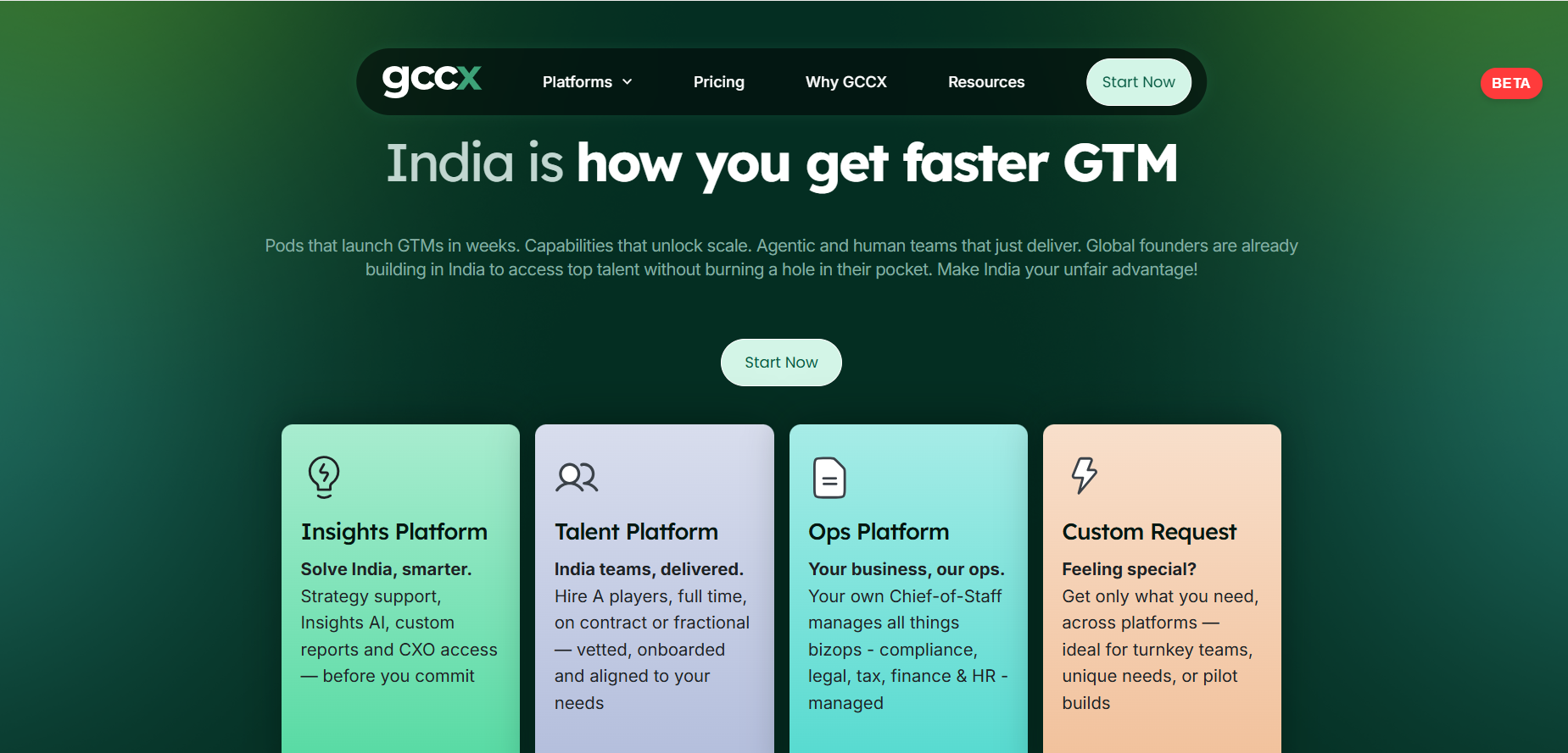 GCCX India Expansion Platform